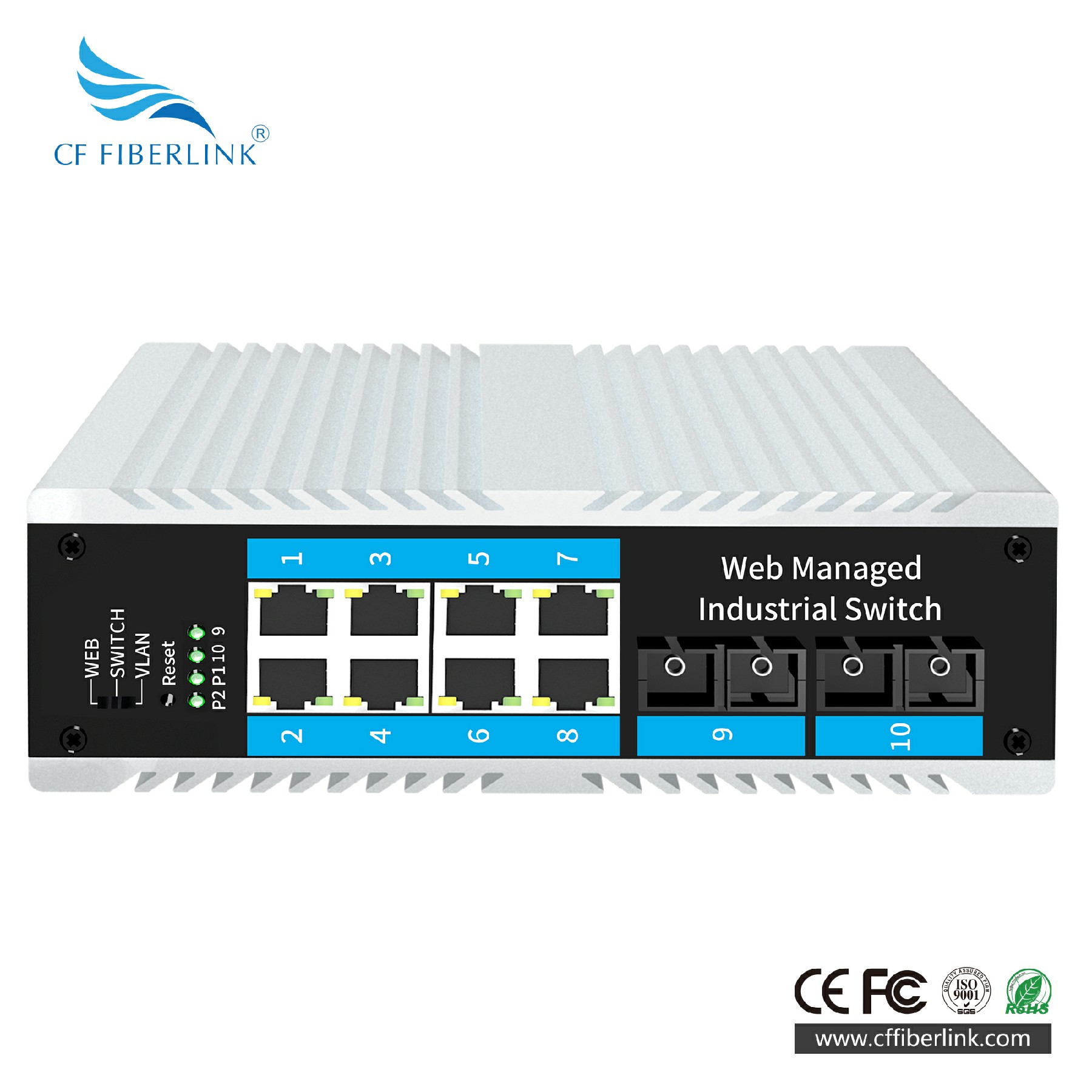 L2 WEB2光8电多模双纤 
